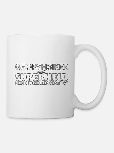 Geophysiker Superheld Geophysik - Tasse - Weiß