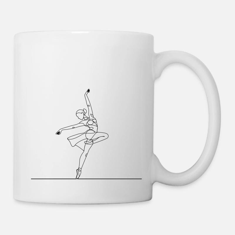 Ballet dancer - art line - Mug - white