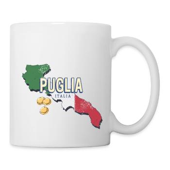 Apulien Italien Retro Region Vintage Souvenir - Tasse - Weiß - Rechts