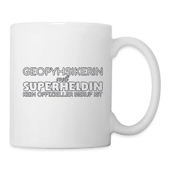 Geophysikerin Superheldin Geophysik - Tasse - Weiß - Rechts