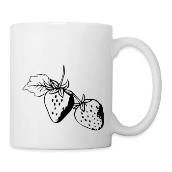 Fraises - Mug blanc - blanc - Droite
