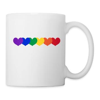 Rainbow heart pride - Tasse - Weiß - Rechts