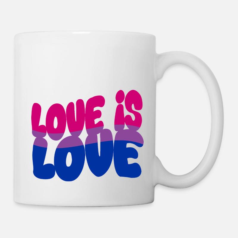 Love is Love – Bi Visibility in Style - Mug blanc - blanc
