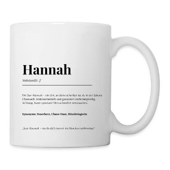 Hannah - Tasse - Weiß - Rechts