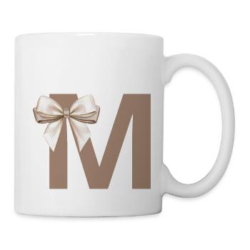 Buchstabe M Knoten - Tasse - Weiß - Rechts