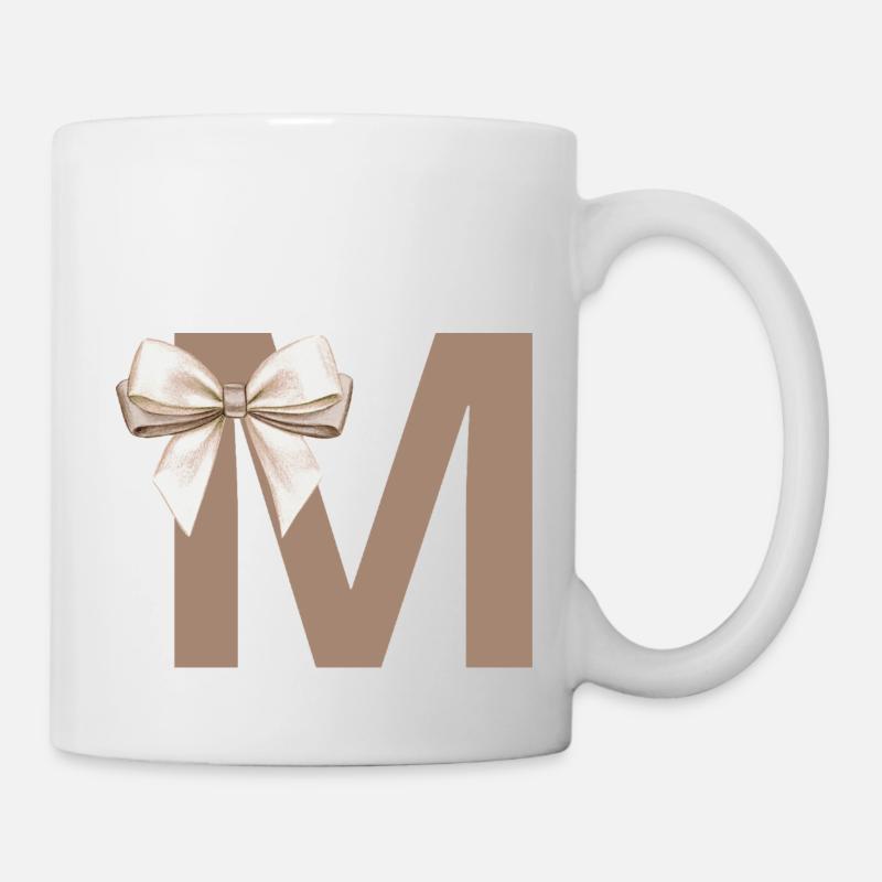 Buchstabe M Knoten - Tasse - Weiß