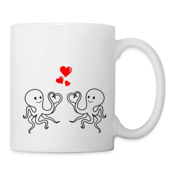 octopus love - Tasse - Weiß - Rechts
