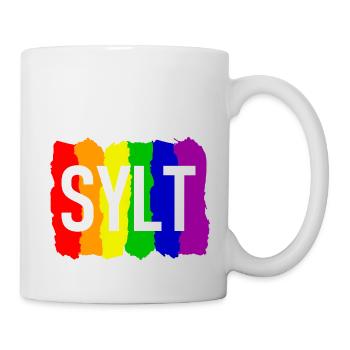 Sylt - Nordsee Insel - Deutschland Küste - Moin - Tasse - Weiß - Rechts