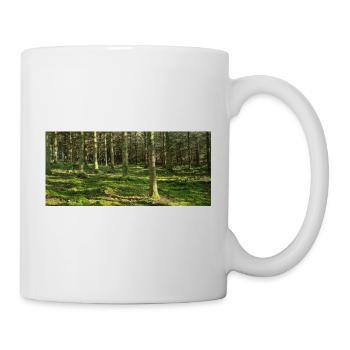 Lichter Waldlandschaft Druckdesign - Tasse - Weiß - Rechts