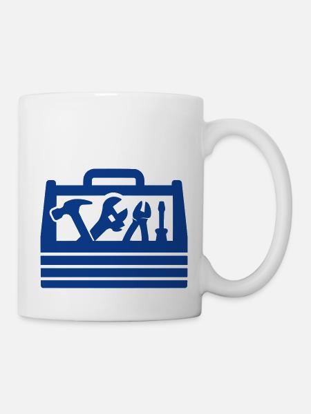 werkzeugkasten werkzeuge - Tasse - Weiß