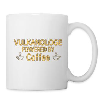Vulkanologe Powered By Coffee Vulkanologie - Tasse - Weiß - Rechts