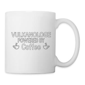 Vulkanologe Powered By Coffee Vulkanologie - Tasse - Weiß - Rechts