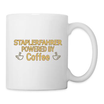 Conducteur de chariot élévateur alimenté par un conducteur de chariot élévateur à café - Mug blanc - blanc - Droite