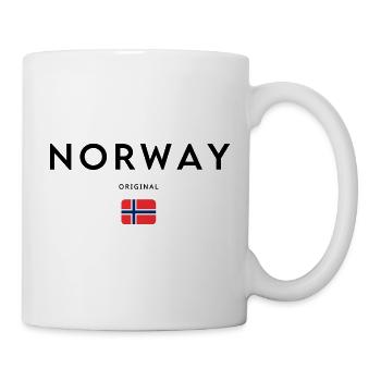 Norwegian pride, minimalist sleek design - Mug - white - Right