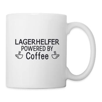 Lagerhelfer Powered By Coffee - Tasse - Weiß - Rechts