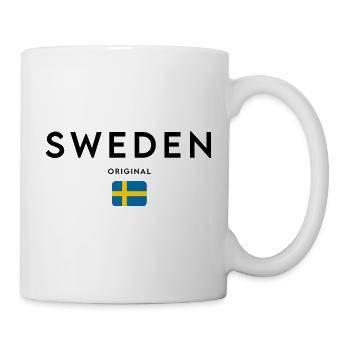 Swedish pride, minimalist sleek design - Mug - white - Right