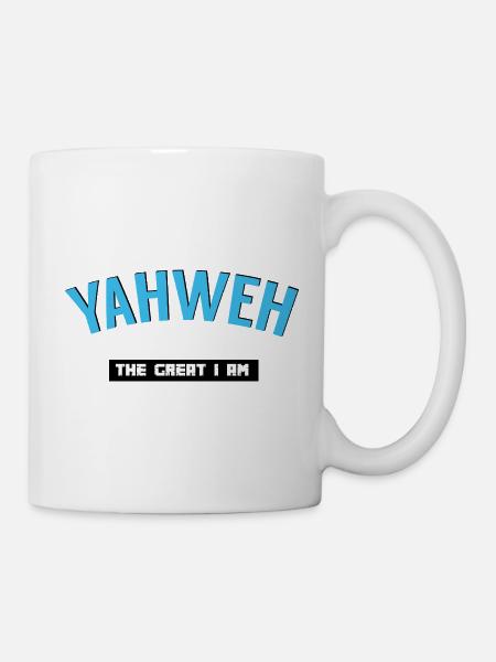 Spirituelles Jahwe-Grafikdesign - Tasse - Weiß