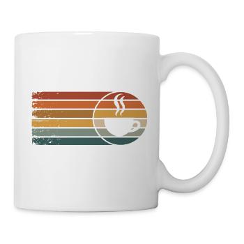 Kaffeetasse Sonnenuntergang Retro Kaffee - Tasse - Weiß - Rechts