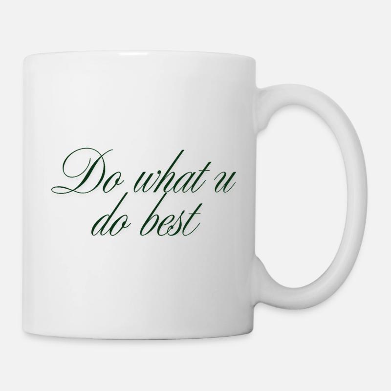 Inspirierendes Zitat-Typografie-Design - Tasse - Weiß