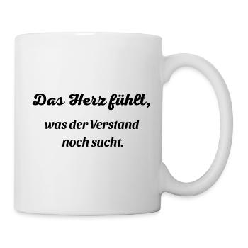 Le cœur ressent - Mug blanc - blanc - Droite