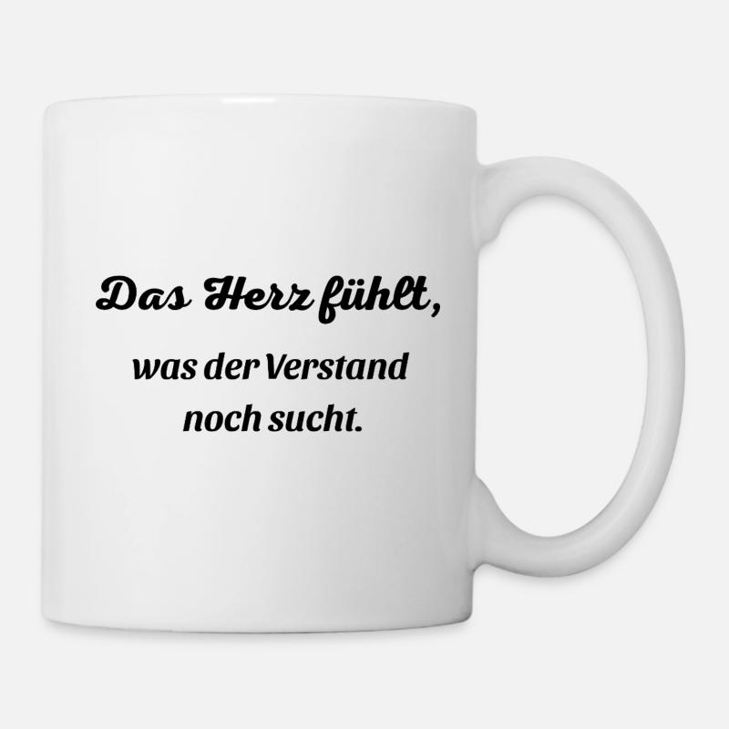 The heart feels - Mug - white