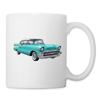 Vintage US Automobile Illustration - Tasse - Weiß - Rechts