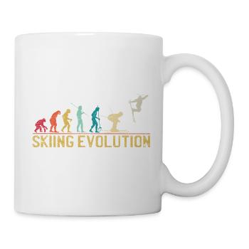 Ski-Evolution: Von den ersten Schritten zum Freestyle - Tasse - Weiß - Rechts