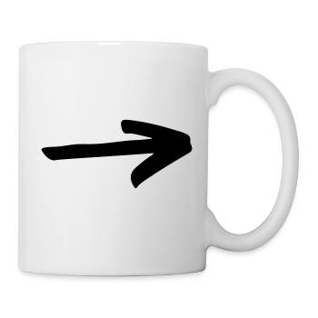 Simple arrow to design yourself - Mug - white - Right
