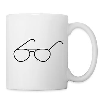 Glasses Outline Design - Mug - white - Right