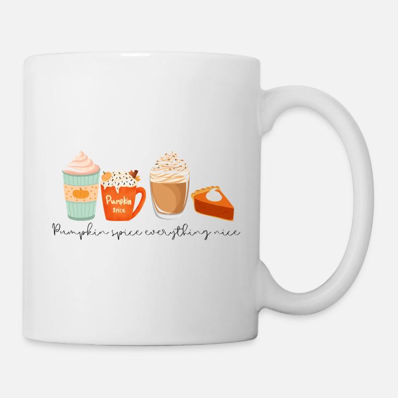 ☕ Citrouille Épices Tout Beau 🎃 - Mug blanc - blanc