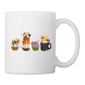 🎃 Süße Halloween Versuchung – Cupcakes & Drinks  - Tasse - Weiß - Rechts