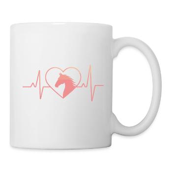 Pferd und Herz - Tasse - Weiß - Rechts