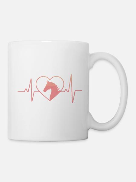Pferd und Herz - Tasse - Weiß