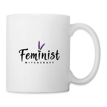 Halloween witch saying with lavender - Mug - white - Right