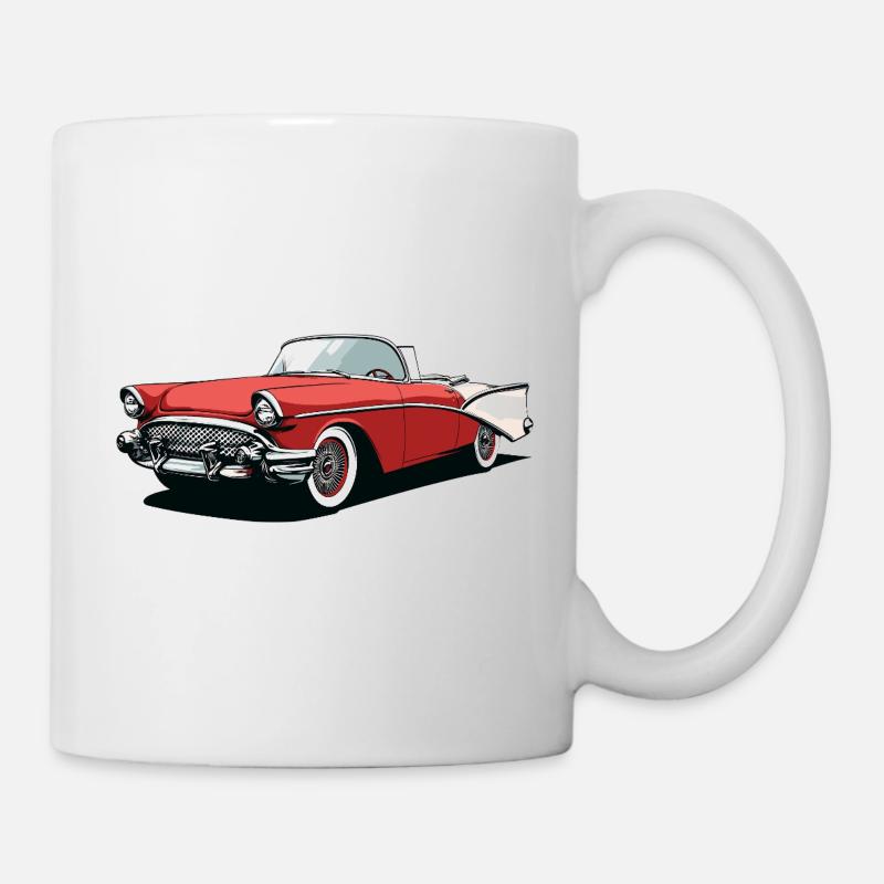 Design cabriolet vintage - Mug blanc - blanc