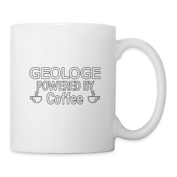Géologue propulsé par la géologie du café - Mug blanc - blanc - Droite