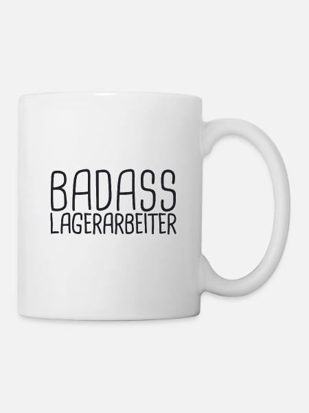 Lagerarbeiter Badass - Tasse - Weiß
