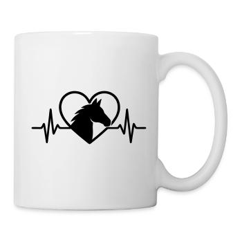 Cœur de cheval - Mug blanc - blanc - Droite