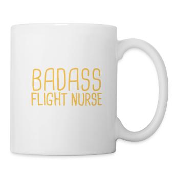 Flight Nurse Badass Luftrettung - Tasse - Weiß - Rechts