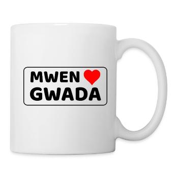 Mwen enmé Gwada  J'aime la Guadeloupe - Fond Blanc - Mug blanc - blanc - Droite