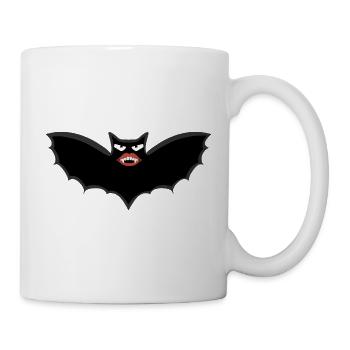 Gothic Vampire bat with huge lips - Mug - white - Right