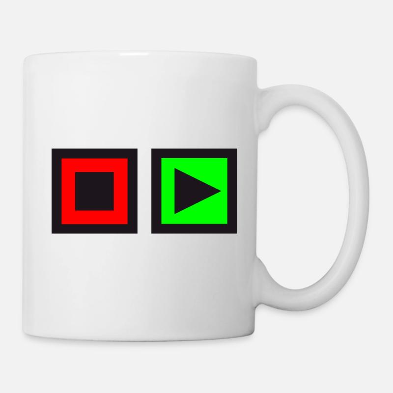 Panneaux d’arrêt et de jeu - Mug blanc - blanc