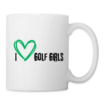 I love golf girls slogan - Mug - white - Right