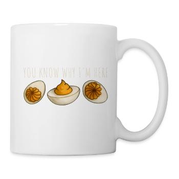 Tu sais pourquoi je suis ici Oeufs - Mug blanc - blanc - Droite