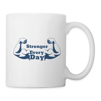 plus fort chaque jour - Mug blanc - blanc - Droite