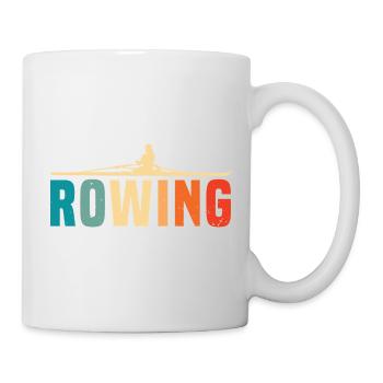 Rowing - Rudern - Ruderer - Ruderin - Tasse - Weiß - Rechts