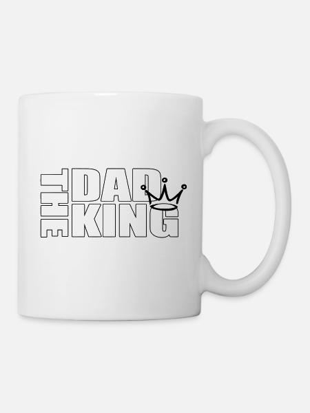 The Dad King – Crowned Father Statement Design - Mug - white