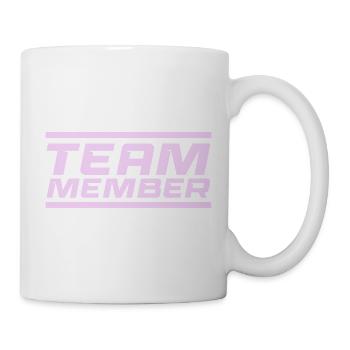 Team Member Schriftzug Lavendel - Tasse - Weiß - Rechts