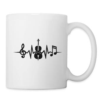Cello Heartbeat Cellist Cello Cellist - Mug - white - Right