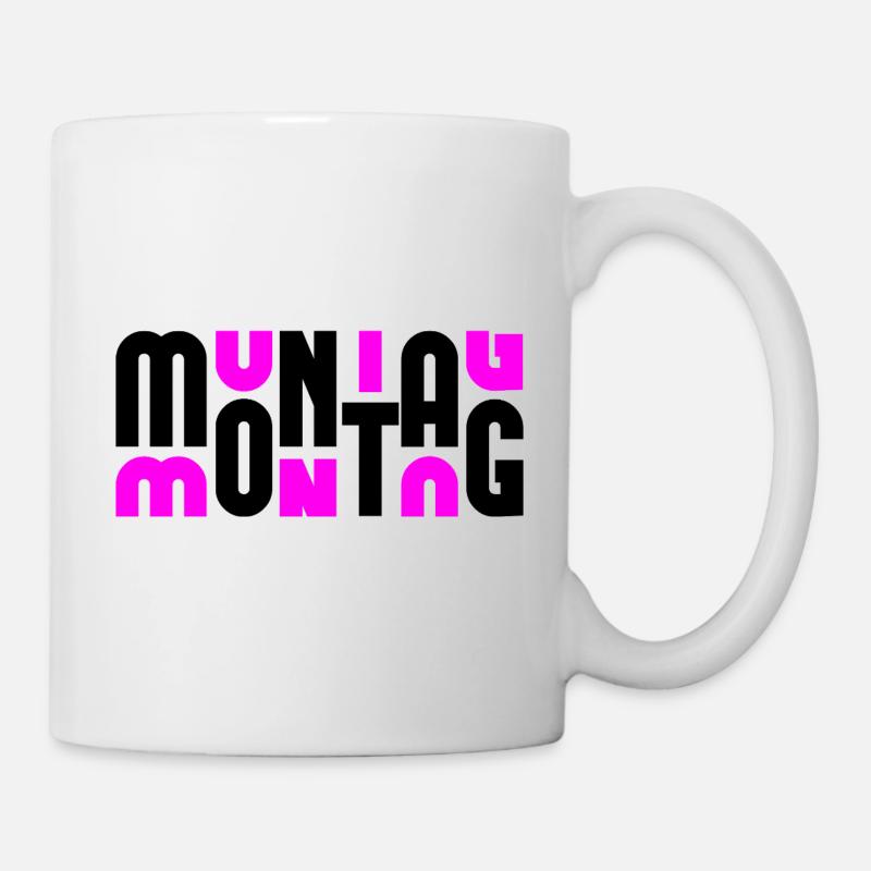 Monday Black/Pink - Mug - white